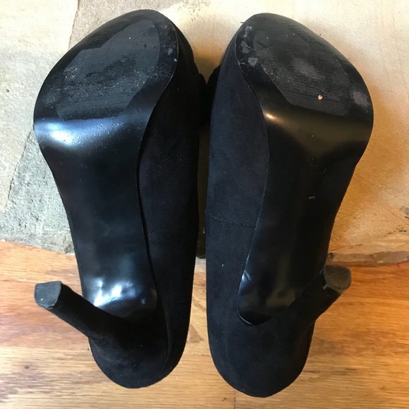 Guess Peep Toe Suede Heels with Bow Size 6 - Picture 6 of 8